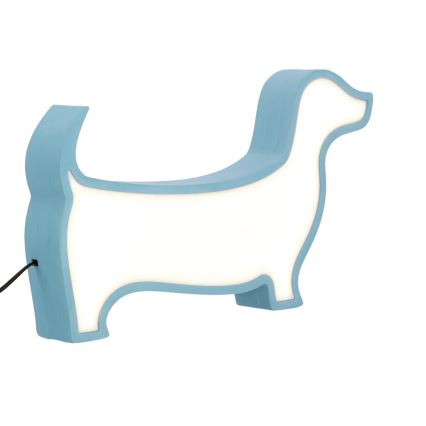LED Borde lampe til børn DOG LED/12W/230V blå