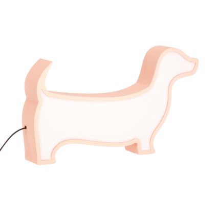 LED Borde lampe til børn DOG LED/12W/230V lyserød