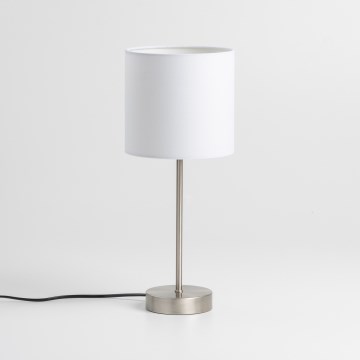 LED bordlampe 1xE14/5W/230V hvid/mat krom