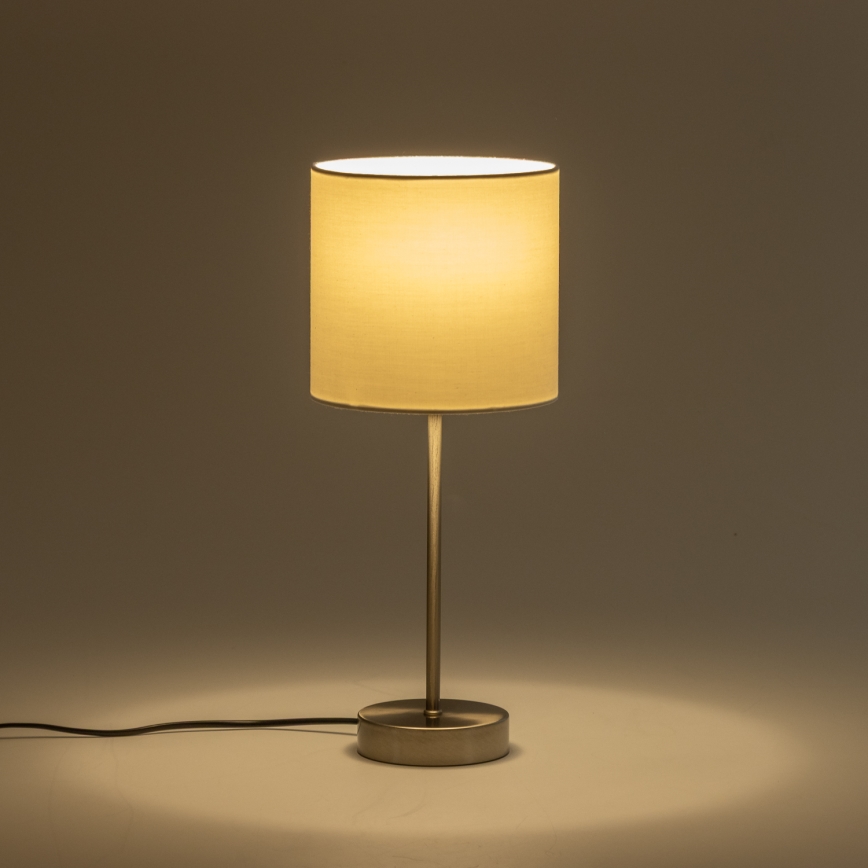 LED bordlampe 1xE14/5W/230V hvid/mat krom