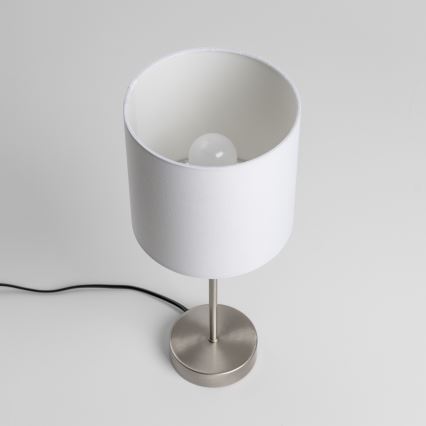 LED bordlampe 1xE14/5W/230V hvid/mat krom