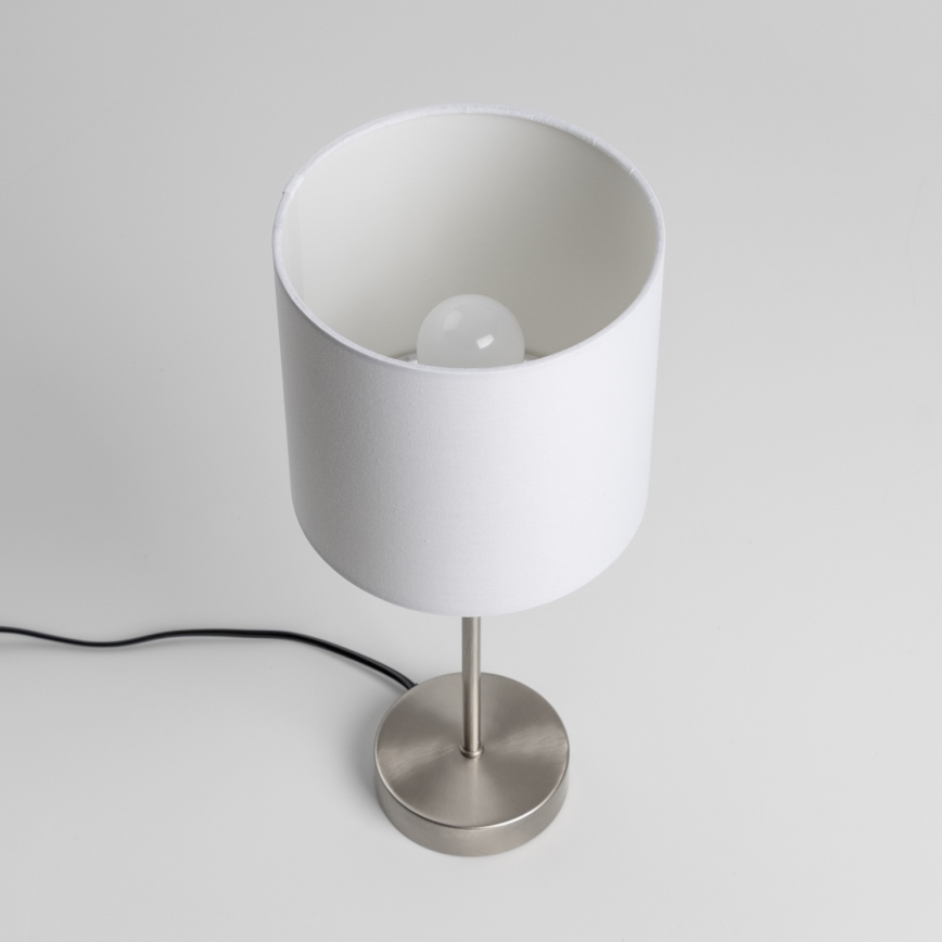 LED bordlampe 1xE14/5W/230V hvid/mat krom