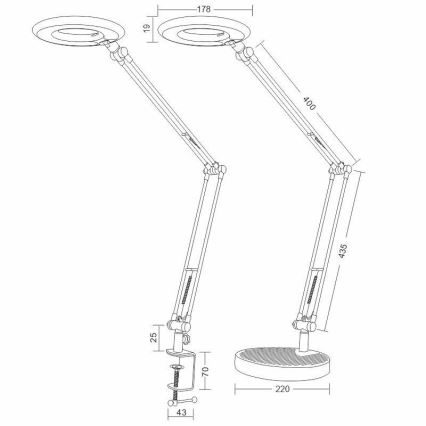 LED bordlampe BIANCA LED/8W/230V