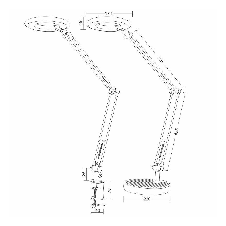 LED bordlampe BIANCA LED/8W/230V