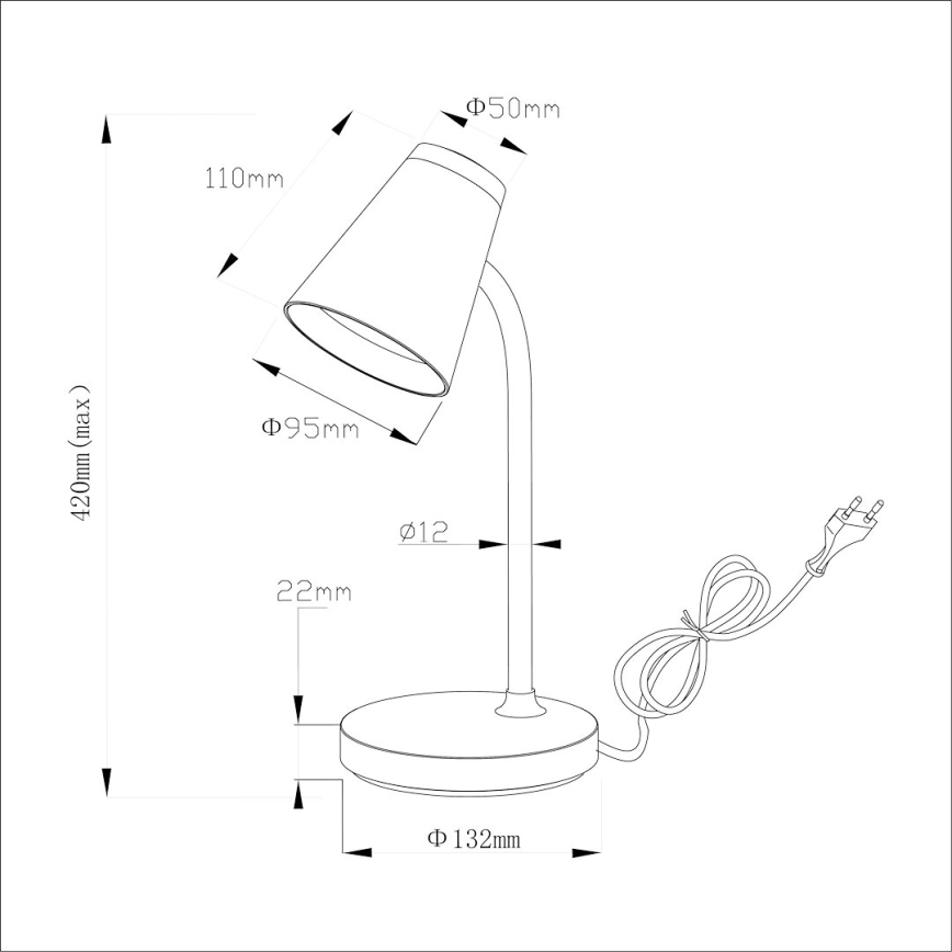 LED bordlampe CHICO LED/4,5W/230V sort