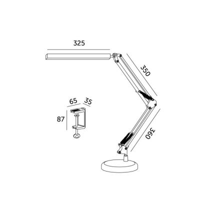 LED bordlampe dæmpbar 02.01.2001 USB TENUIX LED/14W/5V 3000-6000K hvid