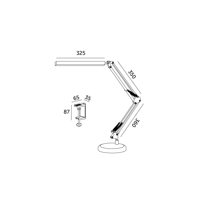 LED bordlampe dæmpbar 02.01.2001 USB TENUIX LED/14W/5V 3000-6000K hvid