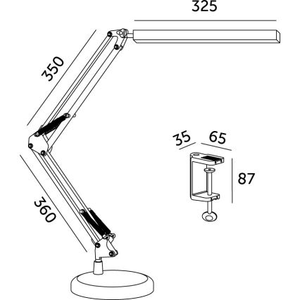 LED bordlampe dæmpbar 02.01.2001 USB TENUIX LED/14W/5V 3000-6000K