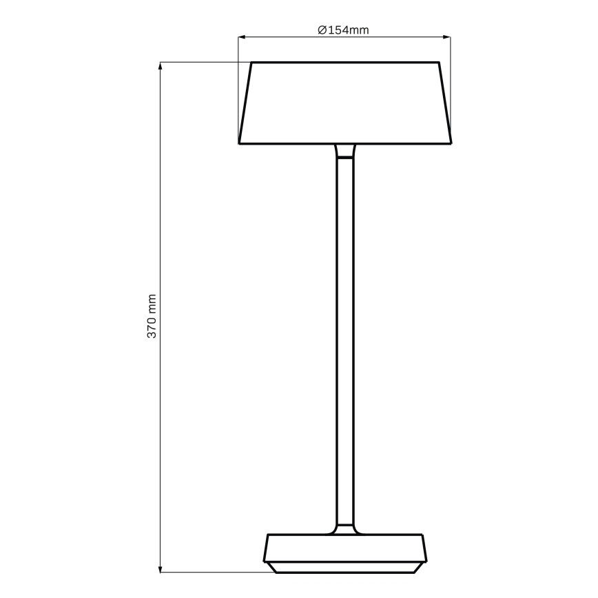 LED Dæmpbar touch-funktion udendørs bordlampe CASABLANCA LED/3,4W/5V USB 3600 mAh IP44 hvid