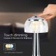 LED Genopladelig bordlampe m. touch-funktion dæmpbar LED/1W/5V 3000-6000K 1800 mAh krom