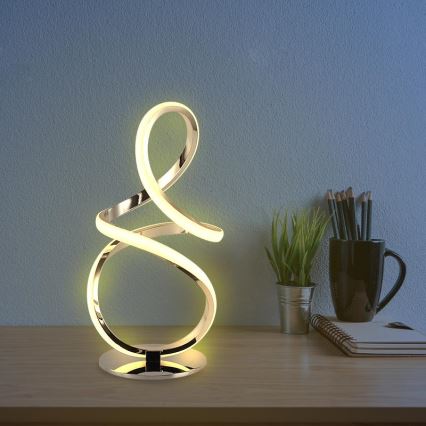 LED bordlampe dæmpbar LED/28W/230V 3000/4000/6500K skinnende krom