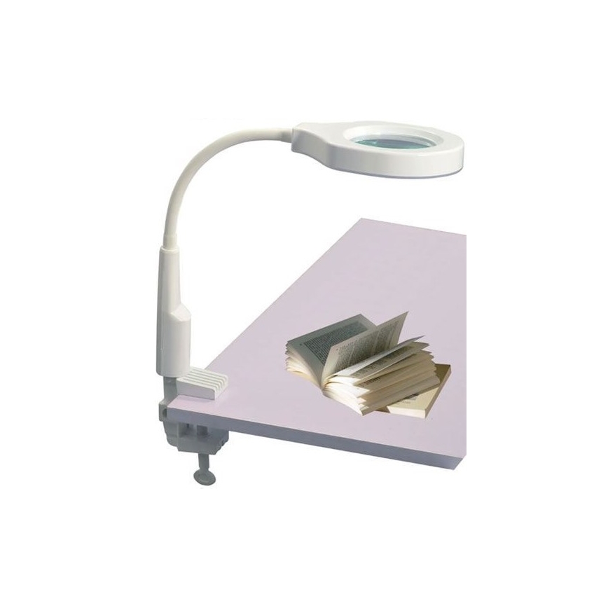 LED bordlampe dæmpbar m. bifokal forstørrelsesglas LED/6W/230V 6000-7000K hvid
