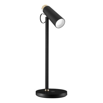 LED bordlampe dæmpbar med trådløs Qi opladning TIT LED/12W/230V sort