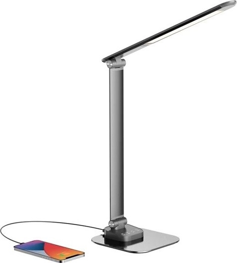 LED bordlampe dæmpbar med USB LED/7,5W/230V 3000K/4000K/5500K antracit