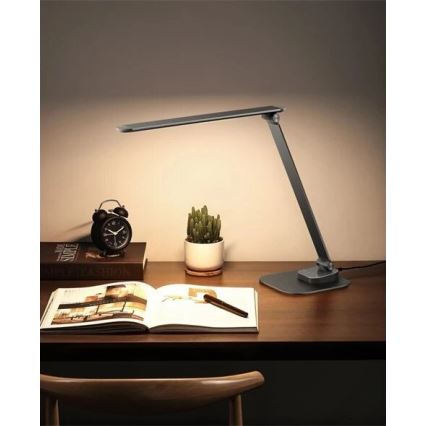 LED bordlampe dæmpbar med USB LED/7,5W/230V 3000K/4000K/5500K antracit