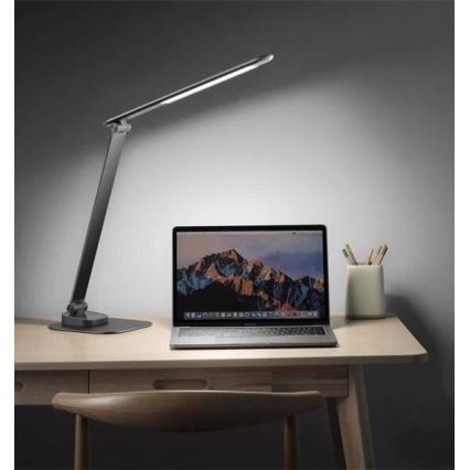 LED bordlampe dæmpbar med USB LED/7,5W/230V 3000K/4000K/5500K antracit