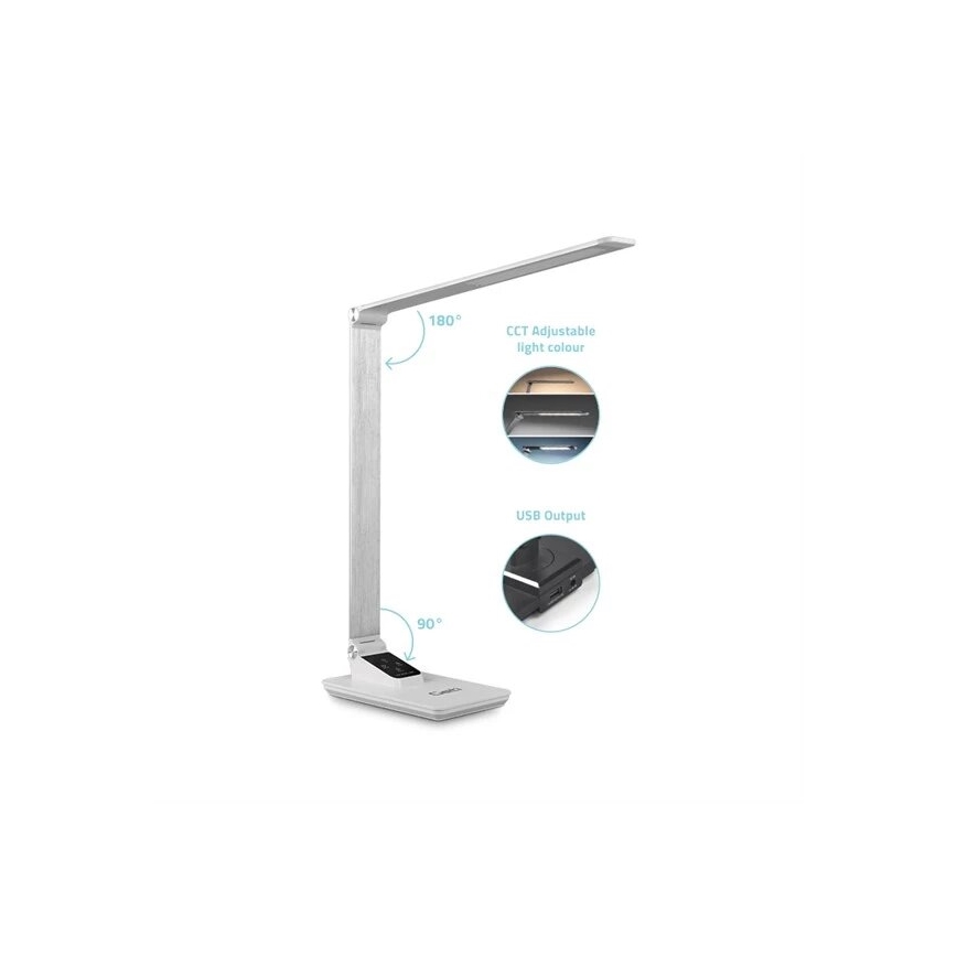 LED bordlampe dæmpbar med USB LED/7W/230V 3000K/4000K/5500K hvid
