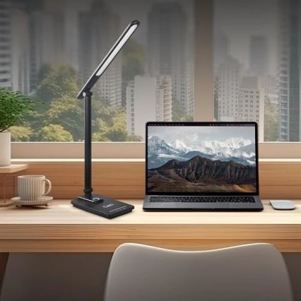 LED bordlampe dæmpbar med USB LED/9W/230V 3000K/4000K/5500K sort