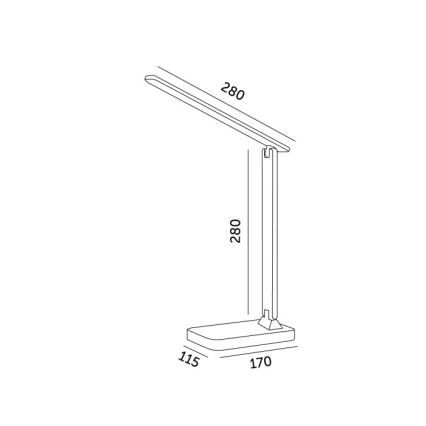 LED bordlampe dæmpbar NOBLITE N LED/7W/230V 3000/4000/6500K sort
