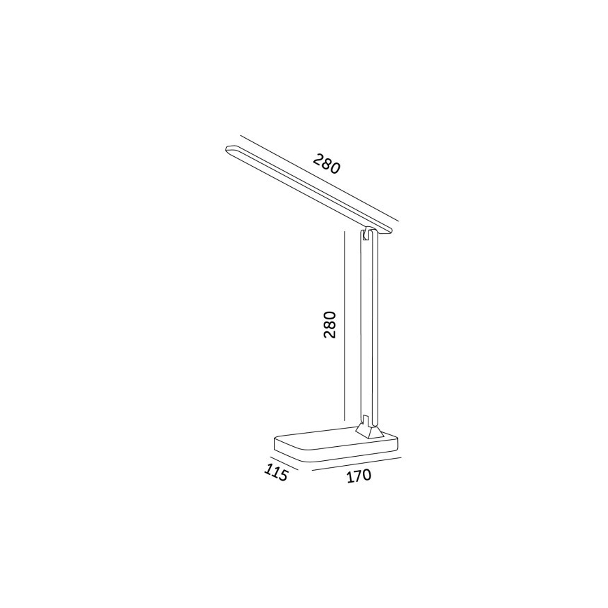 LED bordlampe dæmpbar NOBLITE N LED/7W/230V 3000/4000/6500K sort