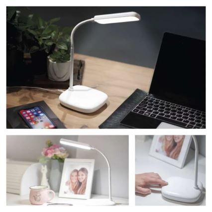LED bordlampe dæmpbar og fleksibel LED/12W/230V 3000K/4000K/6500K hvid