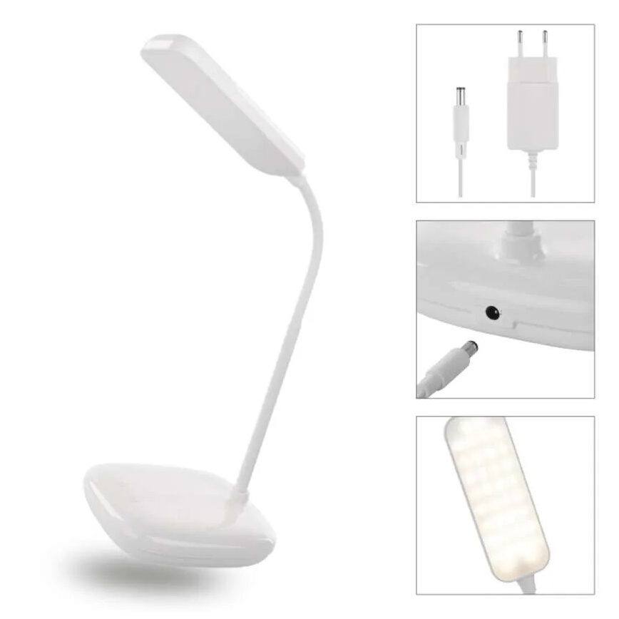 LED bordlampe dæmpbar og fleksibel LED/12W/230V 3000K/4000K/6500K hvid