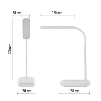 LED bordlampe dæmpbar og fleksibel LED/12W/230V 3000K/4000K/6500K hvid