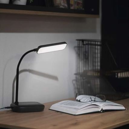 LED bordlampe dæmpbar og fleksibel LED/12W/230V 3000K/4000K/6500K sort
