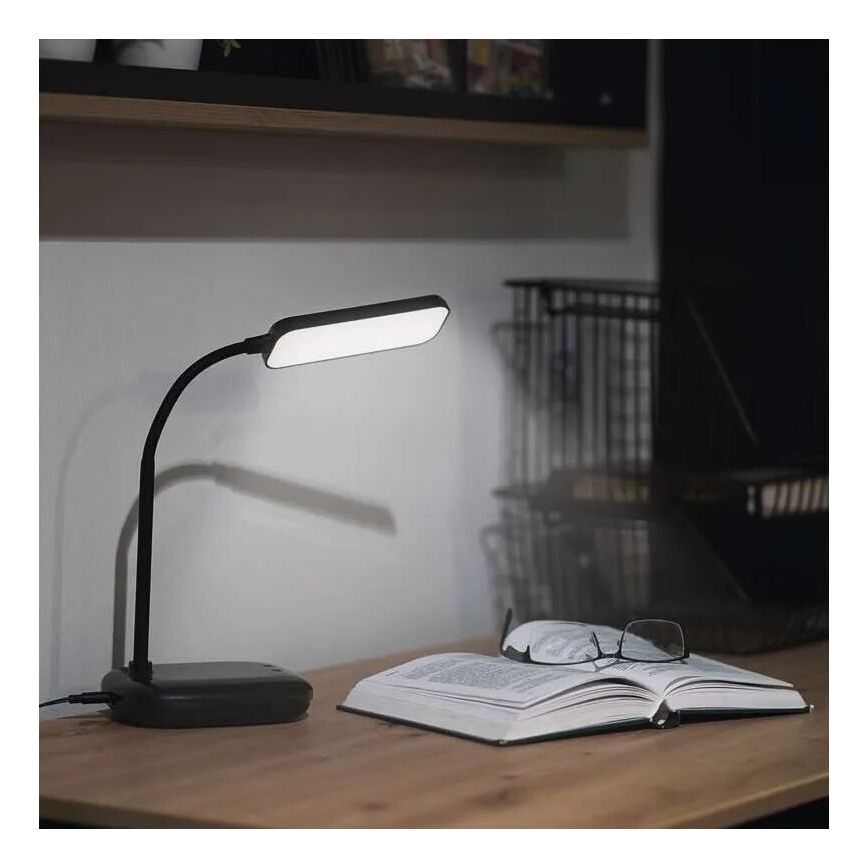 LED bordlampe dæmpbar og fleksibel LED/12W/230V 3000K/4000K/6500K sort
