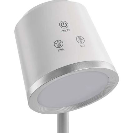 LED bordlampe dæmpbar og genopladelig 4-i-1 LED/6W/3,7V 3000K/4000K/6500K 1500mAh hvid