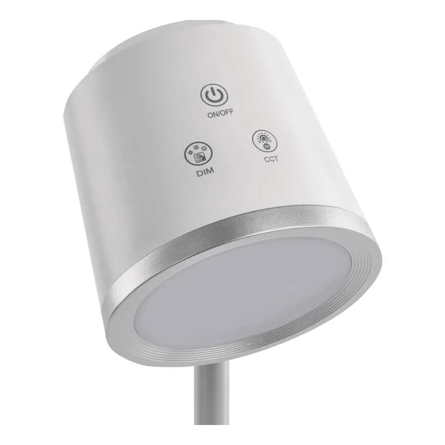 LED bordlampe dæmpbar og genopladelig 4-i-1 LED/6W/3,7V 3000K/4000K/6500K 1500mAh hvid