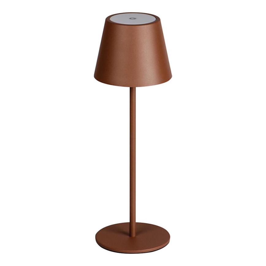 LED Bordlampe dæmpbar og genopladelig INITA LED/1,2W/1800 mAh IP54 brun