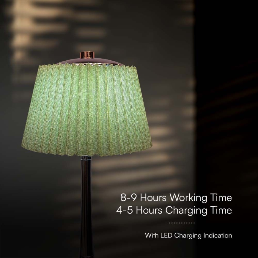 LED Genopladelig bordlampe m. touch-funktion dæmpbar LED/1,5W/5V 3000/4000/6000K 1800 mAh grøn