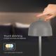LED Genopladelig bordlampe m. touch-funktion dæmpbar LED/1W/5V 3000-6000K 1800 mAh grå
