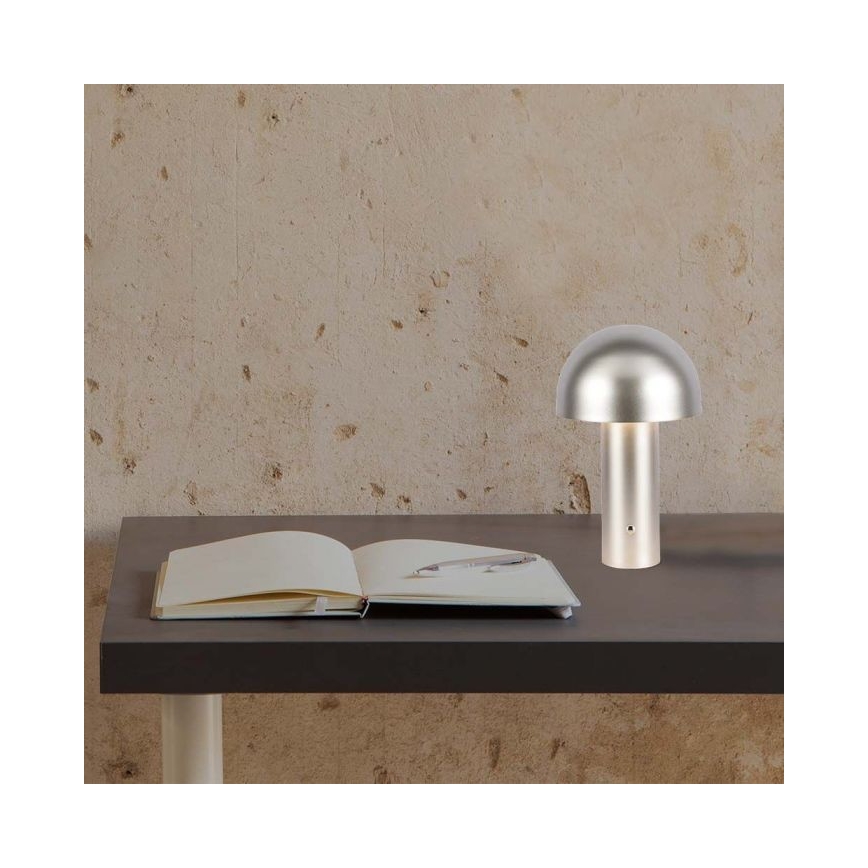 LED Genopladelig bordlampe m. touch-funktion dæmpbar LED/1W/5V 3000-6000K 1800 mAh guldfarvet