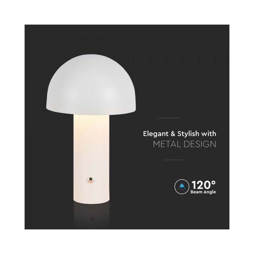 LED Genopladelig bordlampe m. touch-funktion dæmpbar LED/1W/5V 3000-6000K 1800 mAh hvid