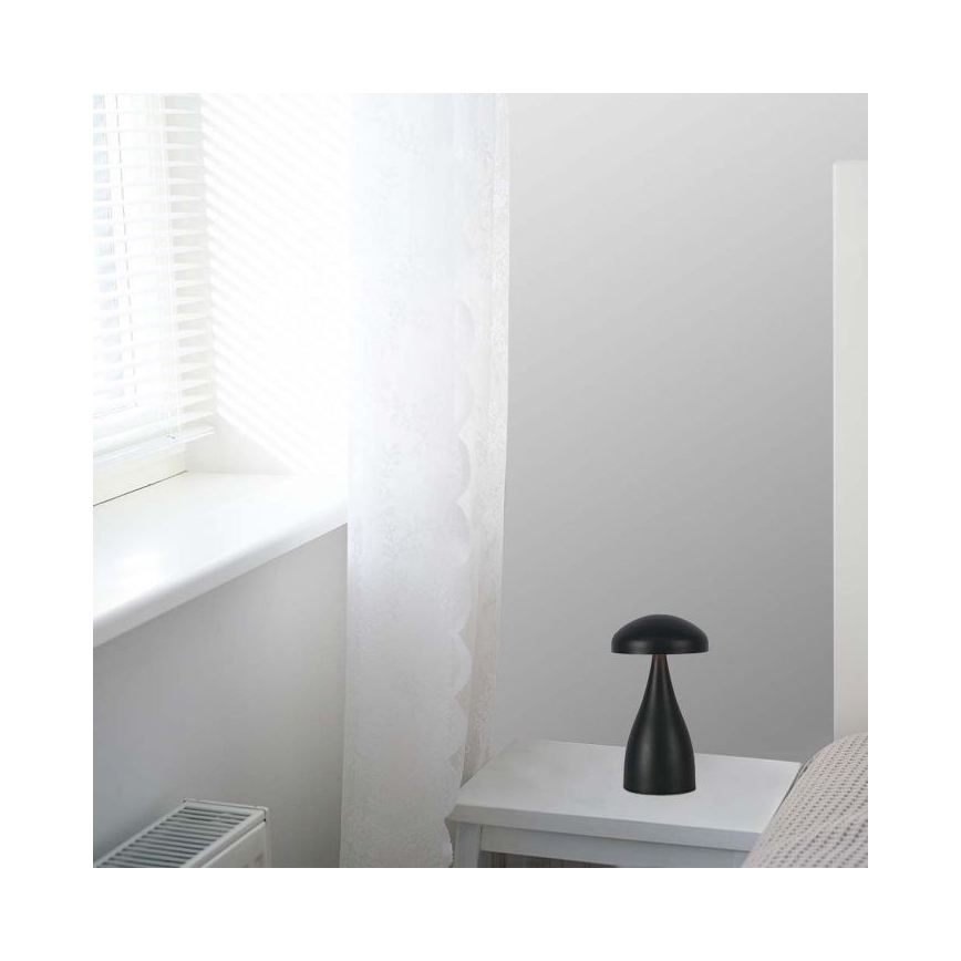 LED Genopladelig bordlampe m. touch-funktion dæmpbar LED/1W/5V 3000-6000K 1800 mAh sort