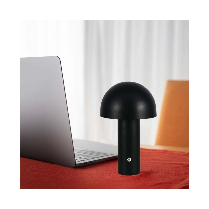 LED Genopladelig bordlampe m. touch-funktion dæmpbar LED/1W/5V 3000-6000K 1800 mAh sort