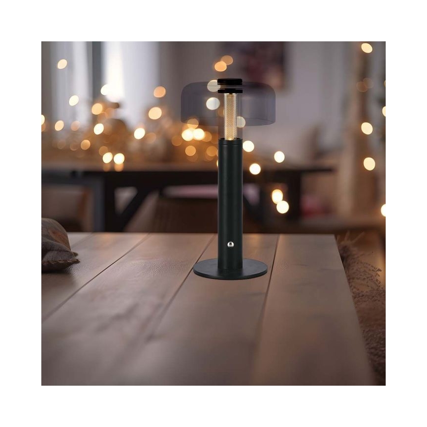 LED Genopladelig bordlampe m. touch-funktion dæmpbar LED/1W/5V 3000K 1800 mAh sort