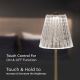 LED Genopladelig bordlampe m. touch-funktion dæmpbar LED/2,4W/5V 3000-6000K 1800 mAh krom