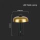 LED Genopladelig bordlampe m. touch-funktion dæmpbar LED/3W/5V 3000-6000K 1800 mAh sort/guldfarvet