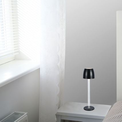 Genopladelig LED bordlampe m. touch-funktion dæmpbar LED/3W/5V 3000K 1800 mAh hvid