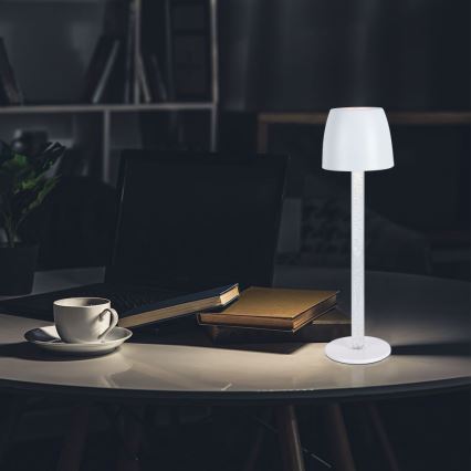 Genopladelig LED bordlampe m. touch-funktion dæmpbar LED/3W/5V 3000K 1800 mAh sort