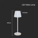 LED Genopladelig bordlampe m. touch-funktion dæmpbar LED/4W/5V 3000-6000K 1800 mAh hvid