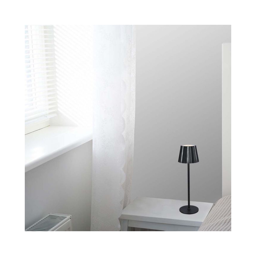 LED Genopladelig bordlampe m. touch-funktion dæmpbar LED/4W/5V 3000-6000K 1800 mAh sort