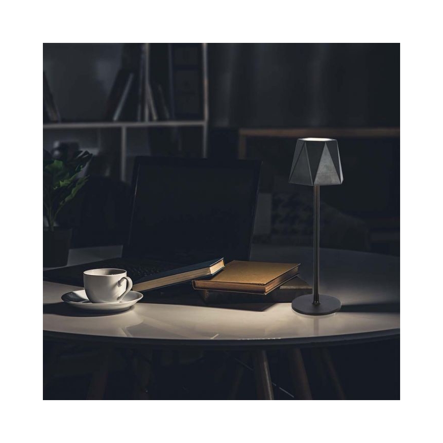 LED Genopladelig bordlampe m. touch-funktion dæmpbar LED/4W/5V 3000-6000K 1800 mAh sort