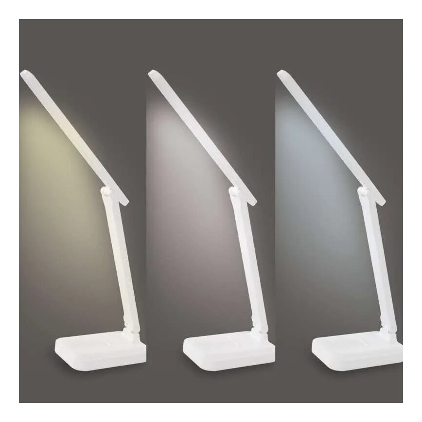 LED Bordlampe dæmpbar og genopladelig LED/5W/3,7V 3000K/4000K/6500K 800mAh hvid