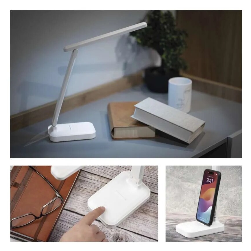 LED Bordlampe dæmpbar og genopladelig LED/5W/3,7V 3000K/4000K/6500K 800mAh hvid