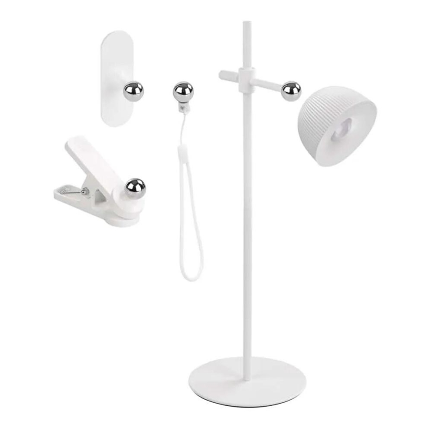 LED Bordlampe dæmpbar og genopladelig magnetisk 4-i-1 LED/4,2W/3,7V 4000K 1200mAh hvid