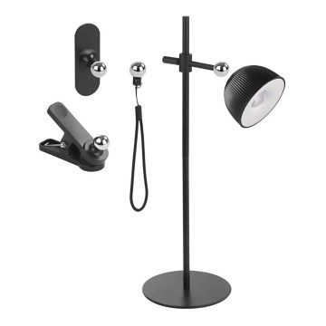 LED bordlampe dæmpbar og genopladelig magnetisk 4-i-1 LED/4,2W/3,7V 4000K 1200mAh sort